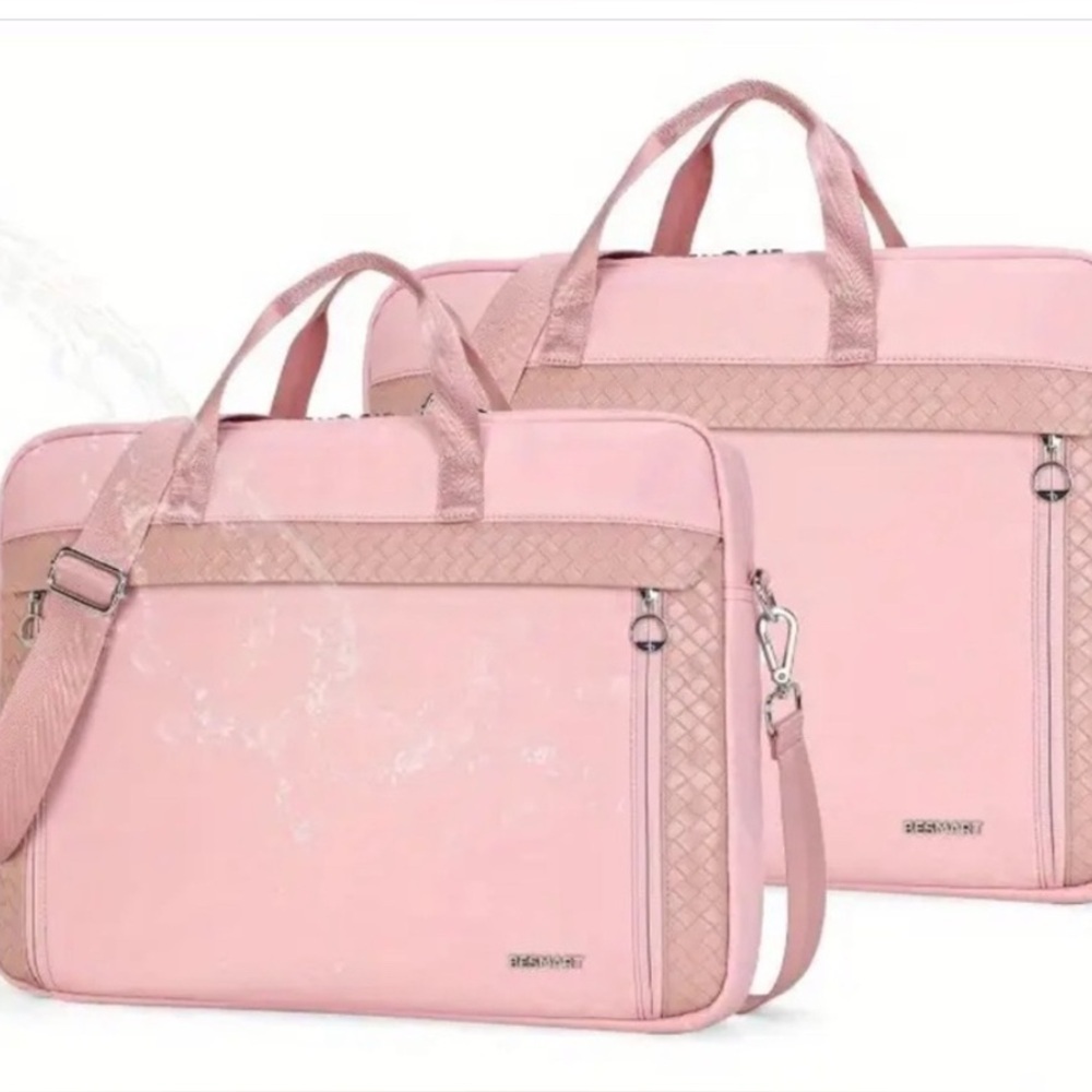 Pink Laptop Bag with Shoulder Strap